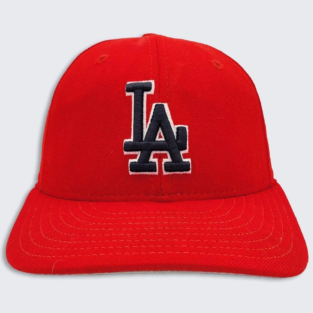 Los Angeles Dodgers Vintage New Era Fitted Hat Made in USA - 100% Wool - Size 7